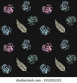 Pattern - abstract flower arrangement original, spring summer trend - vector.