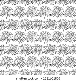 Pattern of abstract flower graphic image on an isolated white background. Idea for greeting cards, banners, paper, fabric.