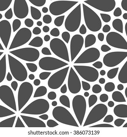 Pattern with abstract flowers. Seamless decoration wallpaper. Abstract vector illustration with flowers. Can be used for wallpaper, pattern fills, web page background, surface textures.