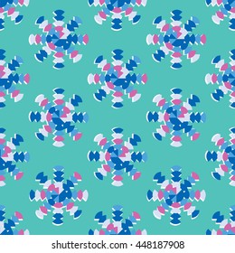 Pattern of abstract flowers for textiles, interior design, for book design, website background.