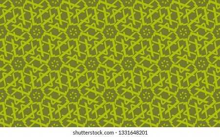 Pattern with abstract geometric design. Vector illustration. Design for your interior wallpaper, fashion print, business presentation. green olive color. Seamless.