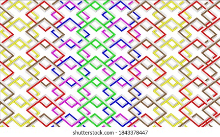 Pattern. Abstract geometric drawing of squares. illustration of seamless vector graphics. 