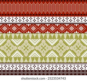 
Padrão abstrato geométrico étnico oriental ikat padrão vetor sem emenda projeto tradicional para decorativo tapete cortina travesseiro padrão geométrico 