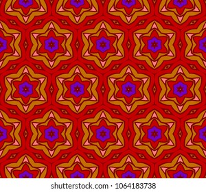 Pattern of abstract geometric flowers. Seamless vector illustration. for design greeting cards, backgrounds, wallpaper.