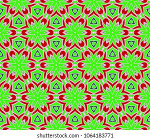 Pattern of abstract geometric flowers. Seamless vector illustration. for design greeting cards, backgrounds, wallpaper.