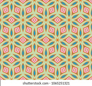 Pattern of abstract geometric flowers. Seamless vector illustration. for design greeting cards, backgrounds, wallpaper.