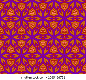Pattern of abstract geometric flowers. Seamless vector illustration. for design greeting cards, backgrounds, wallpaper.