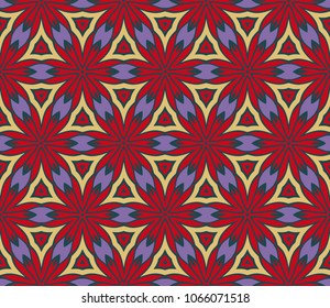 Pattern Pattern of abstract geometric flowers. Seamless vector illustration. for design greeting cards, backgrounds, wallpaper, interior design.