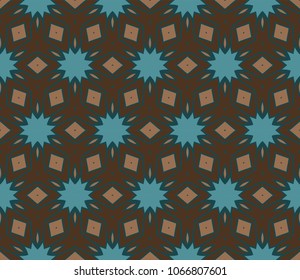 Pattern of abstract geometric flowers. Seamless vector illustration. for design greeting cards, backgrounds, wallpaper.