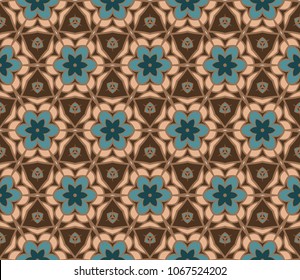 Pattern Pattern of abstract geometric flowers. Seamless vector illustration. for design greeting cards, backgrounds, wallpaper, interior design.