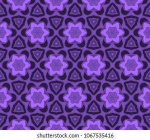 Pattern of abstract geometric flowers. Seamless vector illustration. for design greeting cards, backgrounds, wallpaper.