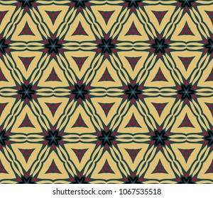 Pattern of abstract geometric flowers. Seamless vector illustration. for design greeting cards, backgrounds, wallpaper.