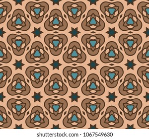 Pattern of abstract geometric flowers. Seamless vector illustration. for design greeting cards, backgrounds, wallpaper.