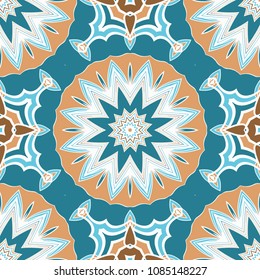 Pattern of abstract geometric flowers. Seamless vector illustration. for design greeting cards, backgrounds, wallpaper, interior design
