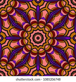 Pattern of abstract geometric flowers. Seamless vector illustration. for design greeting cards, backgrounds, wallpaper, interior design
