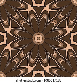 Pattern of abstract geometric flowers. Seamless vector illustration. for design greeting cards, backgrounds, wallpaper, interior design