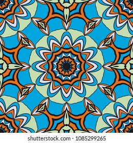 Pattern of abstract geometric flowers. Seamless vector illustration. for design greeting cards, backgrounds, wallpaper, interior design