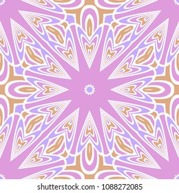 Pattern of abstract geometric flowers. Seamless vector illustration. for design greeting cards, backgrounds, wallpaper, interior design