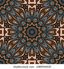 Pattern of abstract geometric flowers. Seamless vector illustration. for design greeting cards, backgrounds, wallpaper, interior design