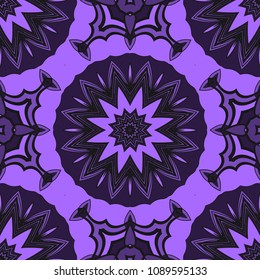 Pattern of abstract geometric flowers. Seamless vector illustration. for design greeting cards, backgrounds, wallpaper, interior design