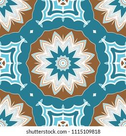 Pattern of abstract geometric flowers. Seamless vector illustration. for design greeting cards, backgrounds, wallpaper, interior design