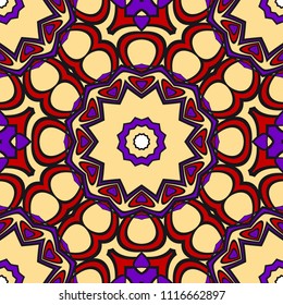 Pattern of abstract geometric flowers. Seamless vector illustration. for design greeting cards, backgrounds, wallpaper, interior design