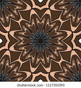 Pattern of abstract geometric flowers. Seamless vector illustration. for design greeting cards, backgrounds, wallpaper, interior design