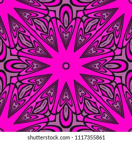 Pattern of abstract geometric flowers. Seamless vector illustration. for design greeting cards, backgrounds, wallpaper, interior design
