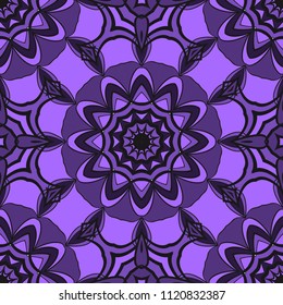 Pattern of abstract geometric flowers. Seamless vector illustration. for design greeting cards, backgrounds, wallpaper, interior design