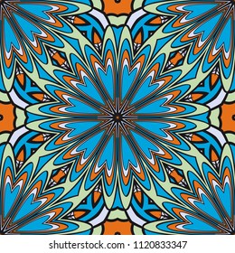 Pattern of abstract geometric flowers. Seamless vector illustration. for design greeting cards, backgrounds, wallpaper, interior design