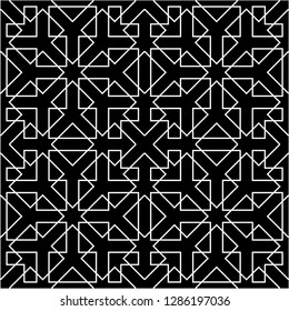 Pattern with abstract geometric style.  For fashion interiors design, wallpaper, textile industry.