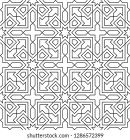 Pattern with abstract geometric style.  For fashion interiors design, wallpaper, textile industry.