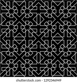 Pattern with abstract geometric style.  For fashion interiors design, wallpaper, textile industry.