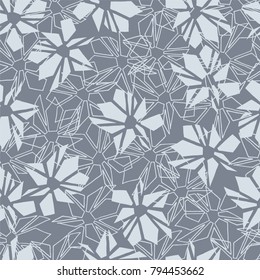 Pattern with abstract geometrical flowers