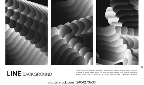pattern abstract gradient illusion black and white color. template grid magazine. vector illustration. modern and dynamic style.