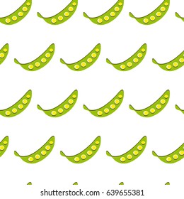 Pattern with abstract green peas motives in white color in the background. Material for card design, textile, background, wallpapers, wrapping paper, texture, vintage