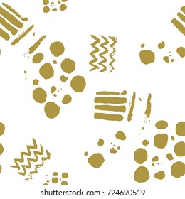 Pattern with abstract hand drawn element. Vector. Memphis style.