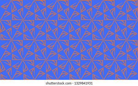 Pattern with abstract illusion triangles. Vector illustration. For your business, presentation, fashion print. Blue color.