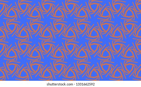 Pattern with abstract illusion triangles. Vector illustration. For your business, presentation, fashion print. Blue color.