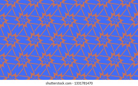 Pattern with abstract illusion triangles. Vector illustration. For your business, presentation, fashion print. Blue color.