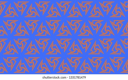 Pattern with abstract illusion triangles. Vector illustration. For your business, presentation, fashion print. Blue color.