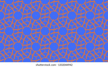 Pattern with abstract illusion triangles. Vector illustration. For your business, presentation, fashion print. Blue color.