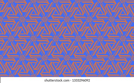 Pattern with abstract illusion triangles. Vector illustration. For your business, presentation, fashion print. Blue color.