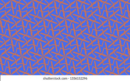 Pattern with abstract illusion triangles. Vector illustration. For your business, presentation, fashion print. Blue color.