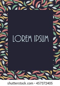 pattern abstract leaves hand-drawn. Backgrounds for text