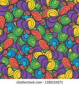 Pattern abstract line in baroque colorful,with decorative elements