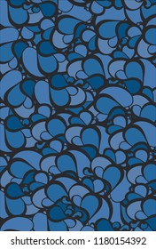 Pattern abstract line in baroque colorful,with decorative elements