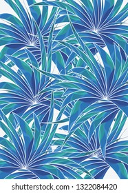 Pattern abstract line blue color,with decorative elements