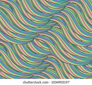 Pattern abstract line in colorful,with decorative elements