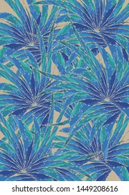 Pattern abstract line colorful,with decorative elements abstract palms